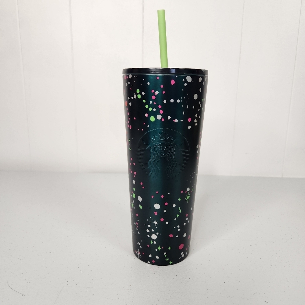 Starbucks Holiday 2020 Stainless Steel Stars Confetti Tumbler Cup 24oz